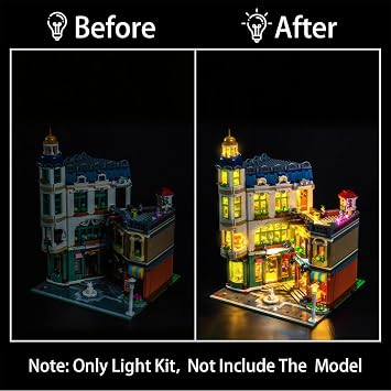 LED Lighting Kit for Lego 11371 Shopping Street - Custom Lights to Mount, Compatible with This Model (Model Not Included) (Remote Version)
