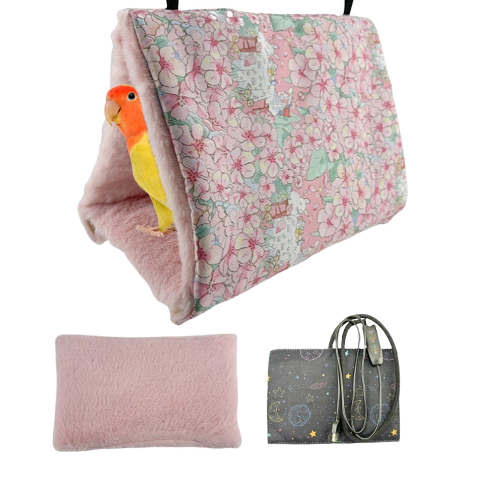 Dodo perruche chauffant d'hiver avec nid peluche amovible pour oiseau
