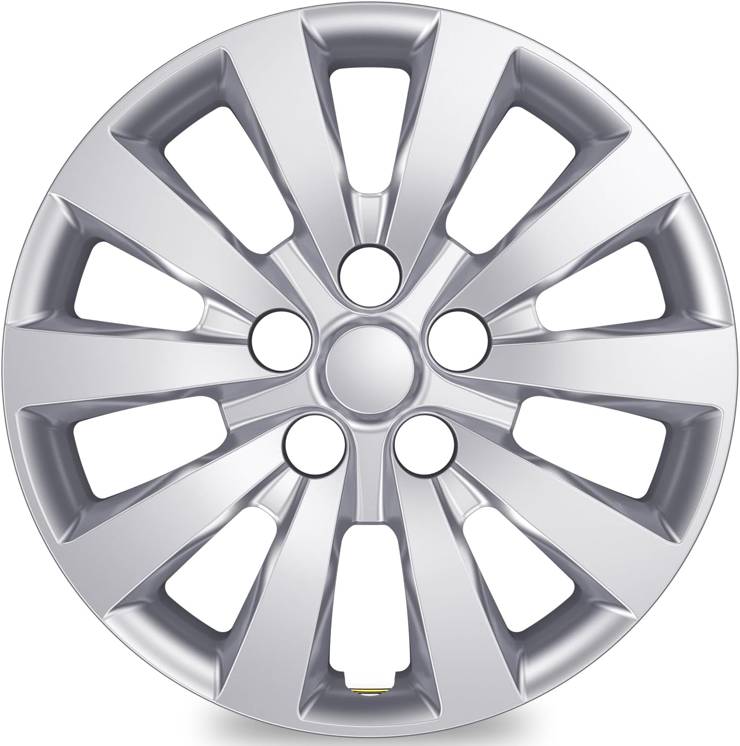 4-Pack Hubcaps Compatible with Nissan Leaf 2011-2025, Sentra 2013-2019, 16 inch 16" Steel Wheel, Wheel Covers Skins, Snap On Tire Cover Replacement (Silver Color)