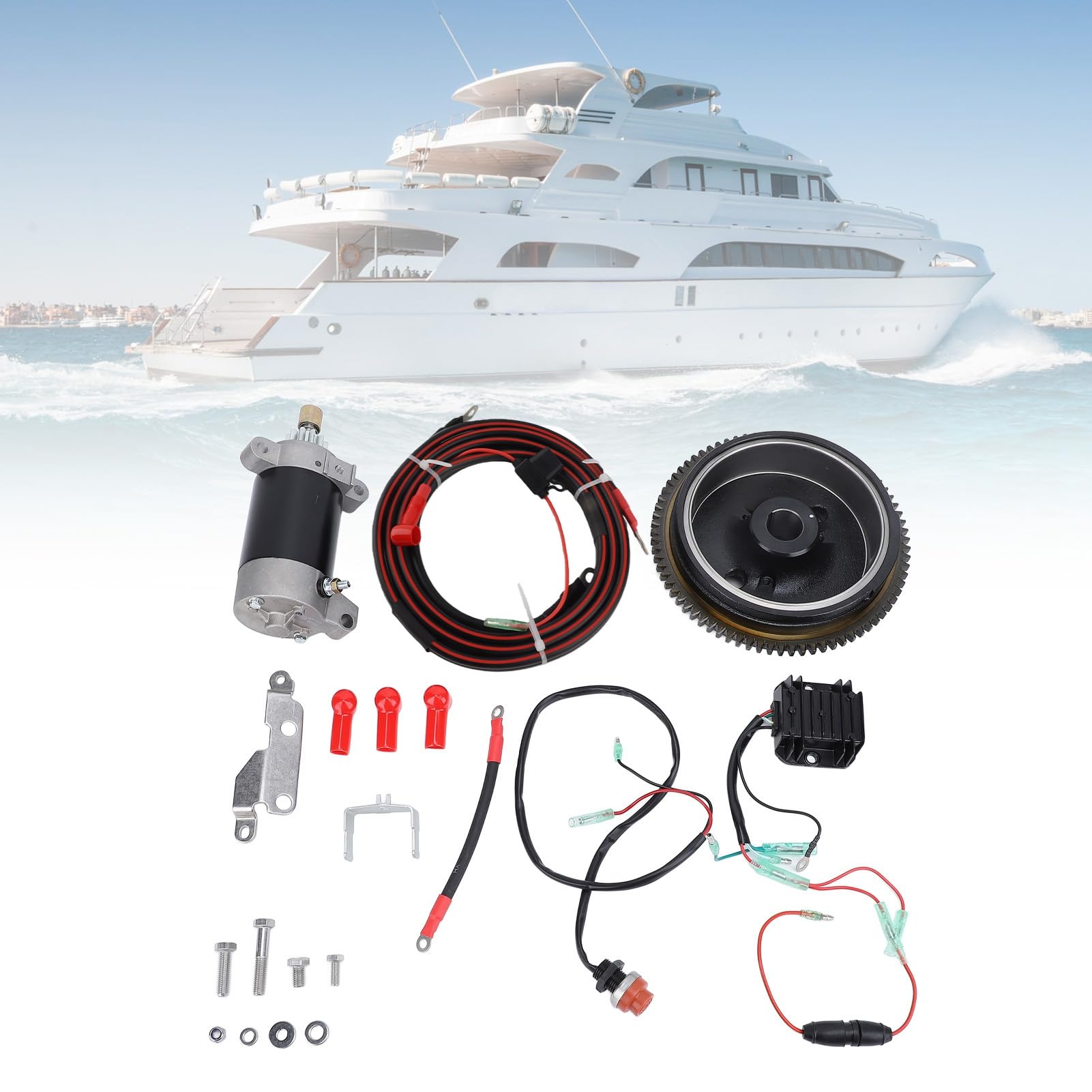 Socobeta Kit di Avviamento Motore Fuoribordo Professionale Materiale Premium per Motore Fuoribordo a 4 Tempi Compatibilità Perfetta per gli Appassionati di