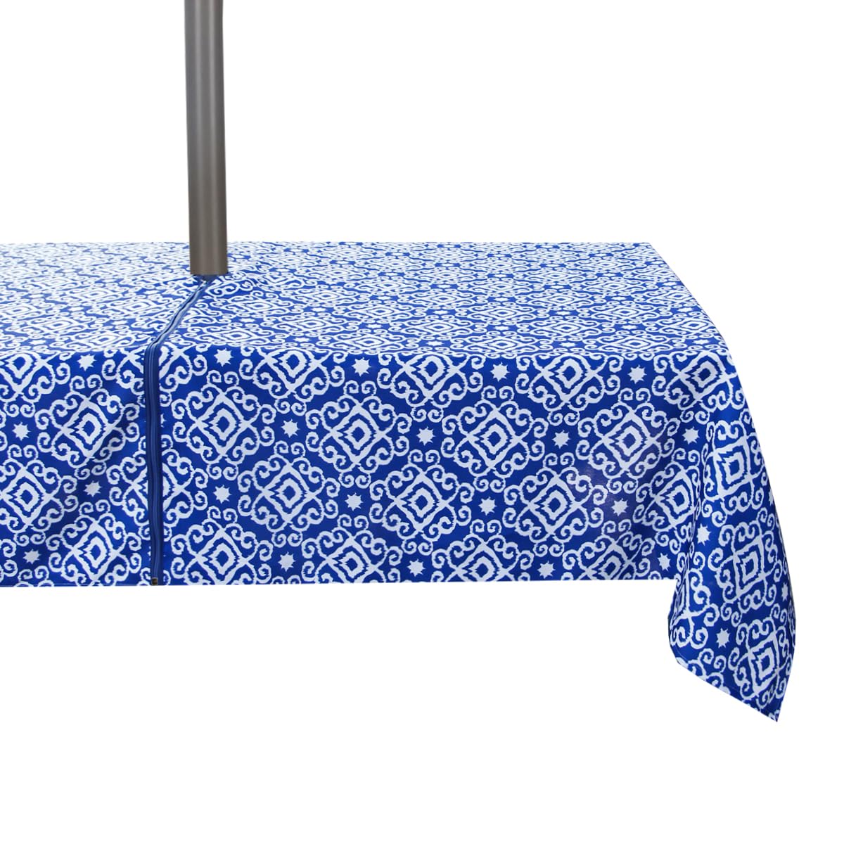 EHouseHome Outdoor Indoor 60x84 inch Rectangle Tablecloth with Umbrella Hole and Zipper, Waterproof Patio Table Cloths, Spring/Summer Table Covers for Backyard Circular Table/BBQs/Picnic