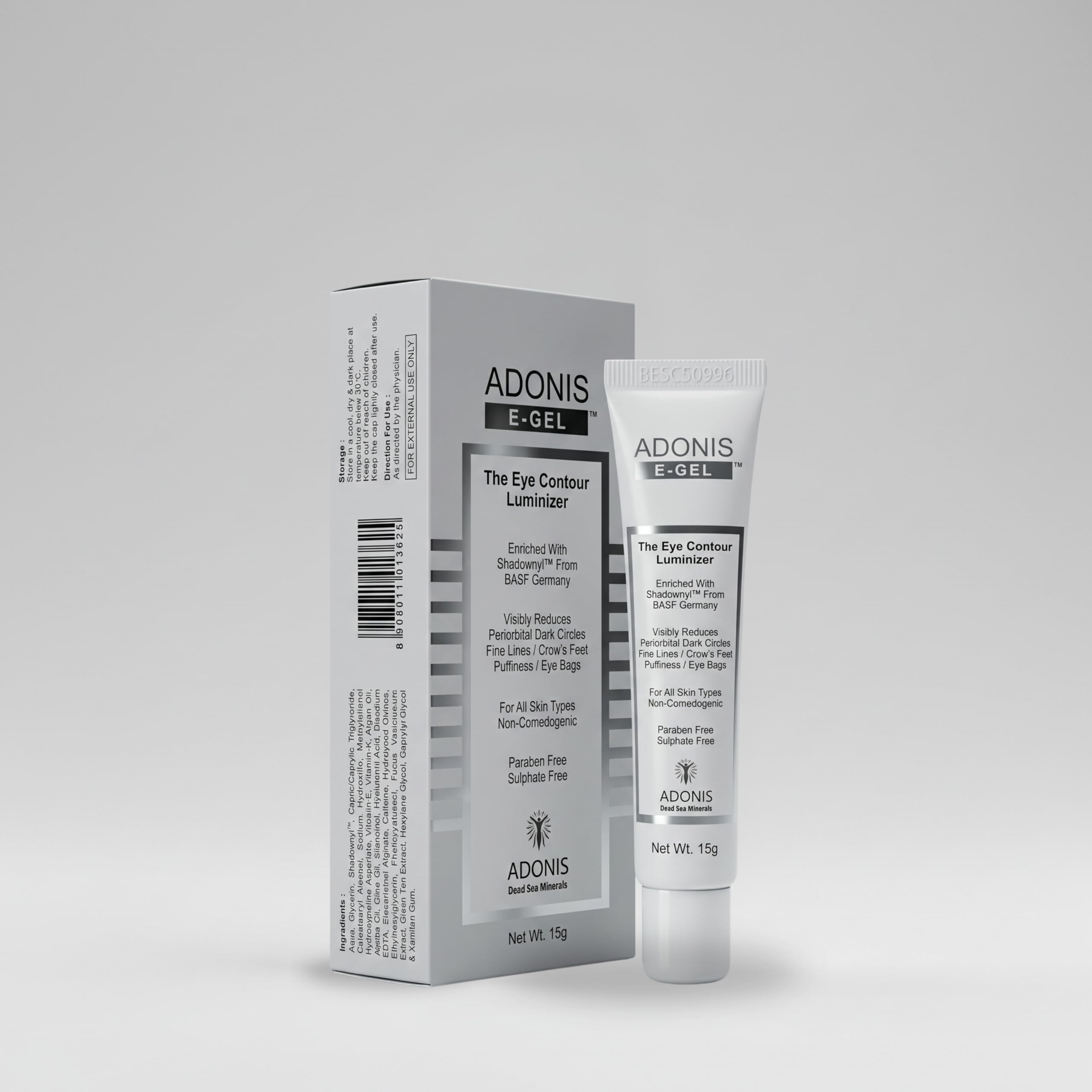 ADONIS E GEL Under Eye Gel, Eye Gel | for Healthy Eyes Dark Circles Puffy Eyes, Wrinkles & Removal of Fine Lines Women & Men use 15 gm — Amazon image 9