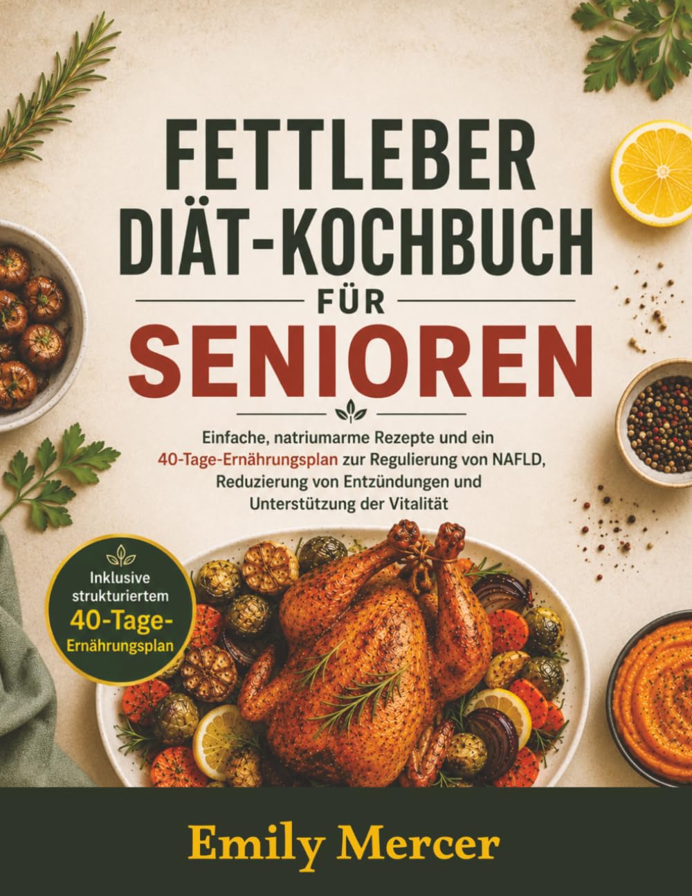 Fettleber-Diät-Kochbuch für Senioren: Einfache, natriumarme Rezepte und ein 40-Tage-Ernährungsplan zur Regulierung von NAFLD, Reduzierung von Entzündungen und Unterstützung der Vitalität