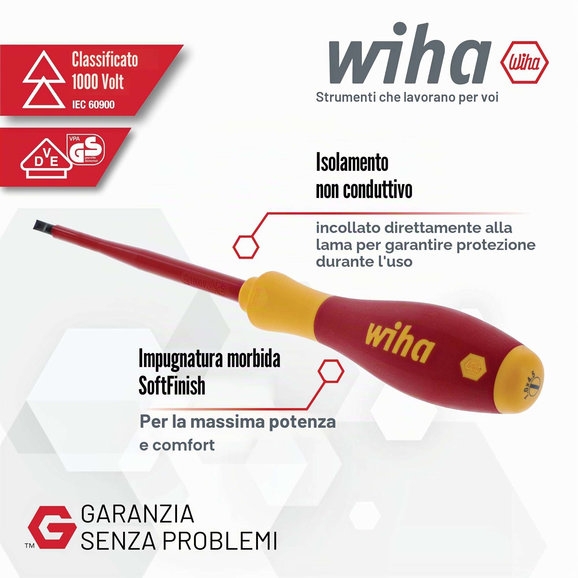 Wiha cacciavite a taglio e Phillips set di cacciaviti isolati, 32095