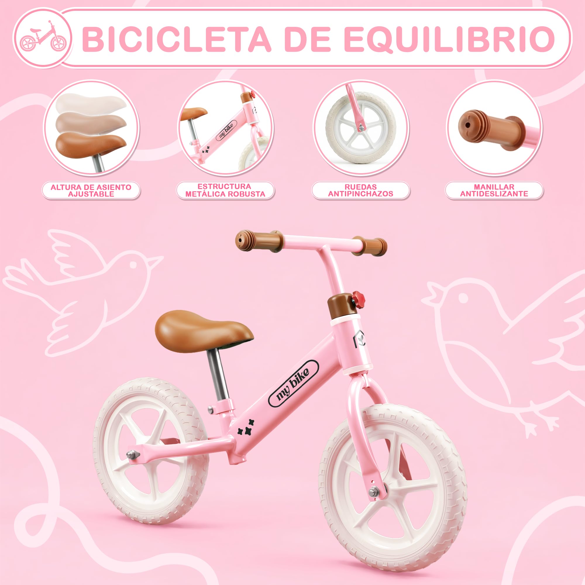 Bicicleta sin Pedales Ligera y Manejable
