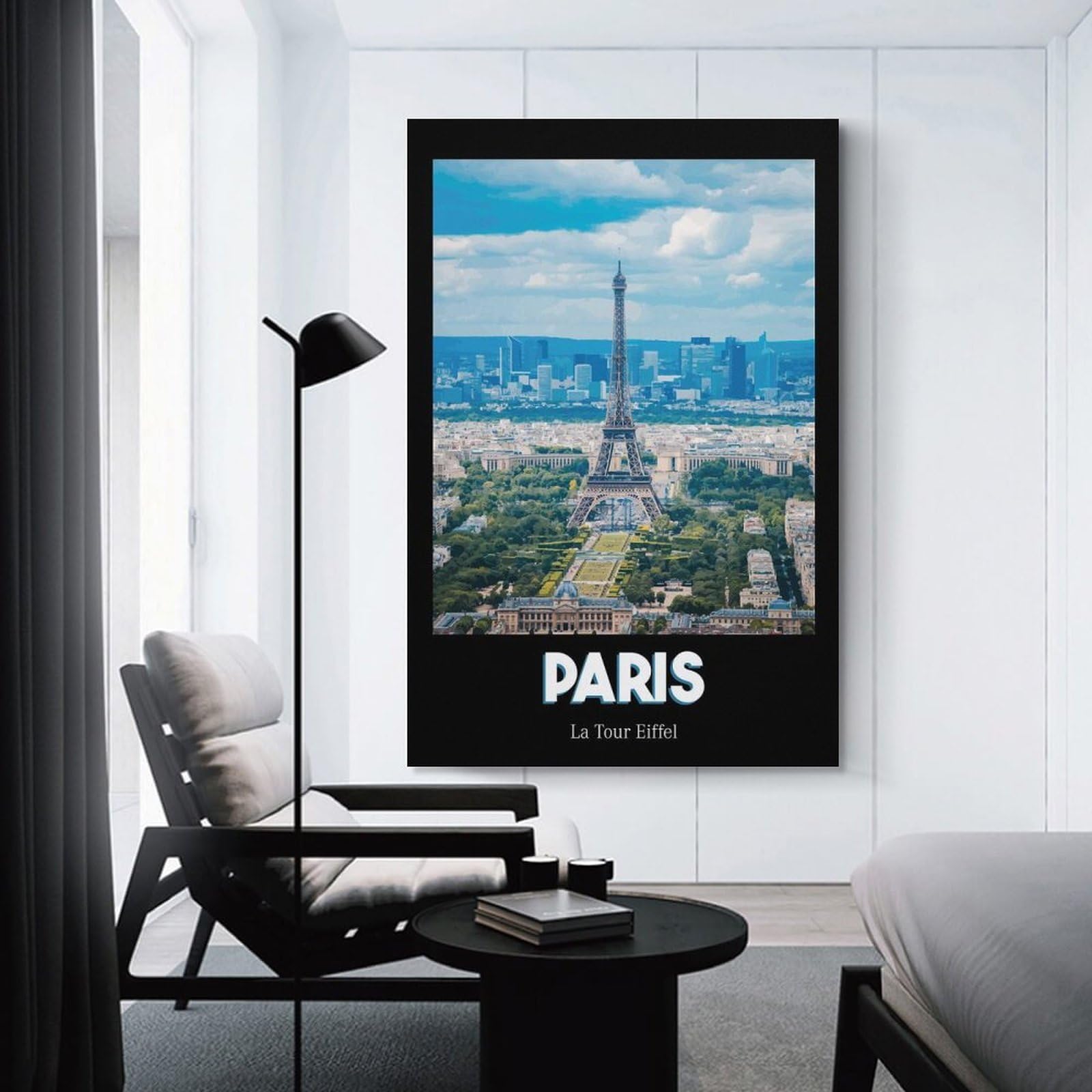 The Eiffel Tower Canvas Wall Picture, 20x30inch(50x75cm), for Sofa Walls, Lounge Or Home Corners, Modern Wall Decor for Cosy Interiors