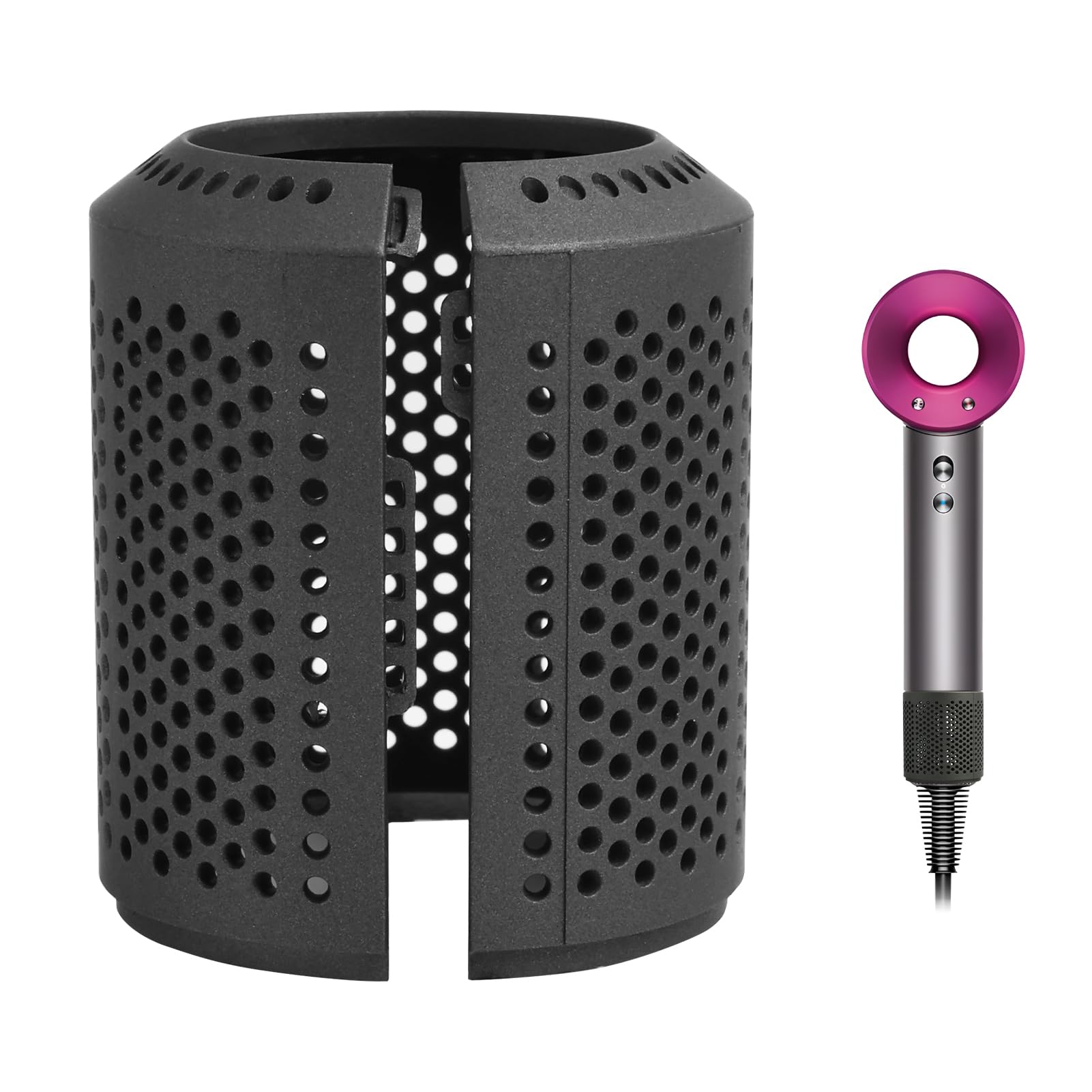 Zewnętrzna osłona filtra do suszarki do włosów Dyson Supersonic modele HD01, HD03, HD08, HD15 - pyłoszczelna siatka filtrująca, konstrukcja częściowego otwierania, wysokiej jakości materiały, nie