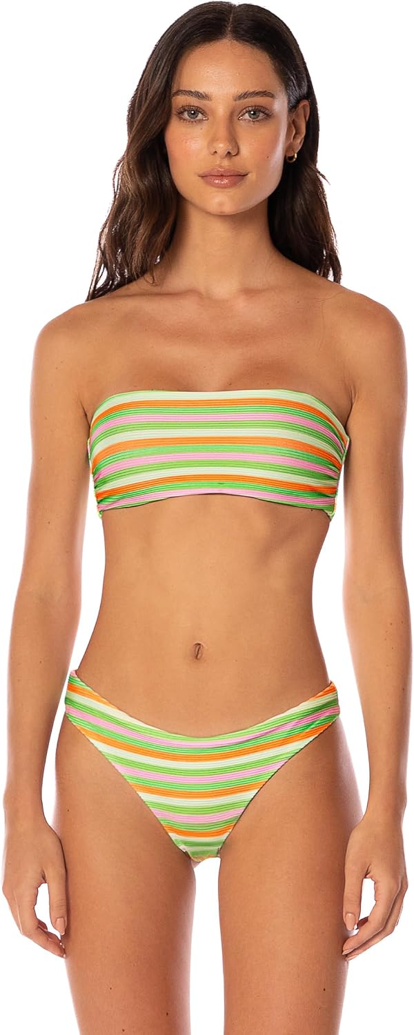 Maaji Women's Rainbow Stripe Reversible Low Rise
