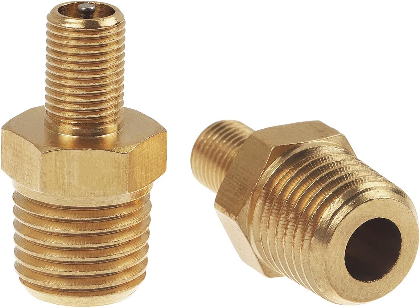 A.I.FORCE 4Pcs 1/4" NPT Tank Valve, Air Compressor Fill Valve With Anti-Corrosion Brass Schrader and Caps, Extra Replacement Stems Cores and Tool
