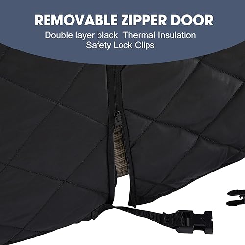 Miniatura 5 de Cubierta térmica inflable aislada para bañera de hidromasaje, para bañera de hidromasaje inflable cuadrada de 73 pulgadas, resistente a la