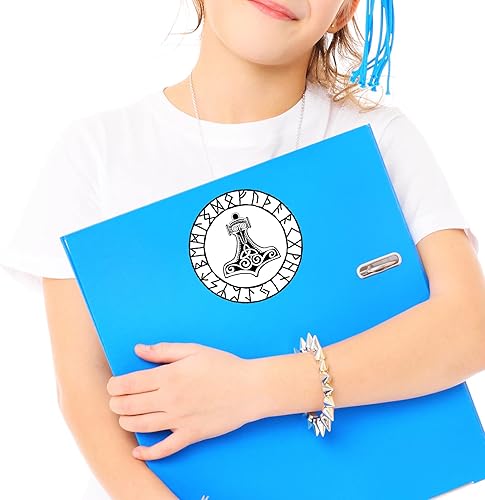 Miniatura 2 de Thors Hammer Mjolnir White Sticker Decal Notebook Car Laptop 55x55 Color