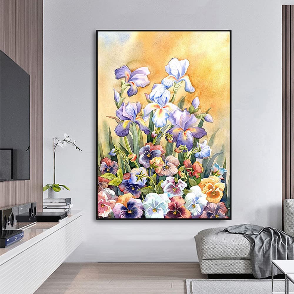 Art Iris Fleurs tableau salon inspiration Van Gogh grand format - 8