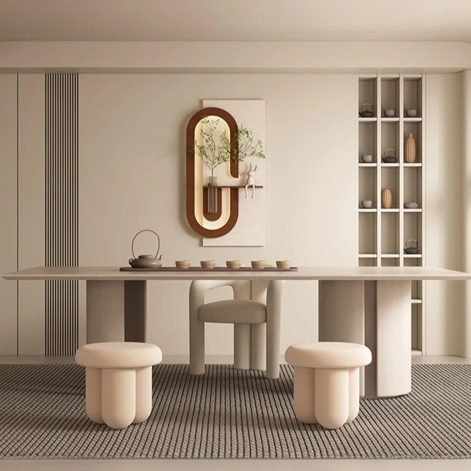 YVZYLXH Cuadros Decorativos Modernos con Luces y Plantas de Simulación, Arte de Pared de Arenisca Hecho a Mano con Control Remoto for Salón y Dormitorio(Wit,120x60cm/47.2x23.6in)