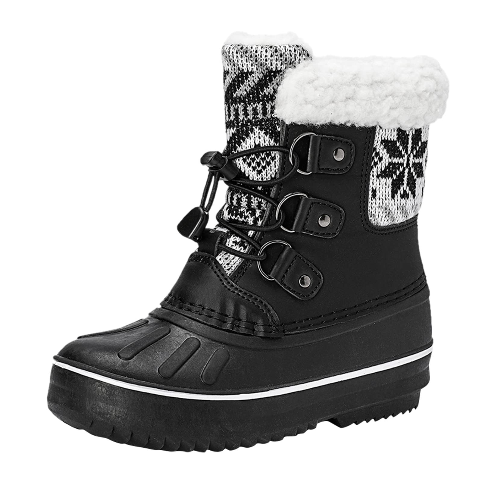 Toddler Boots Apakowa Kids Girls Insulated Fur Winter Warm Snow