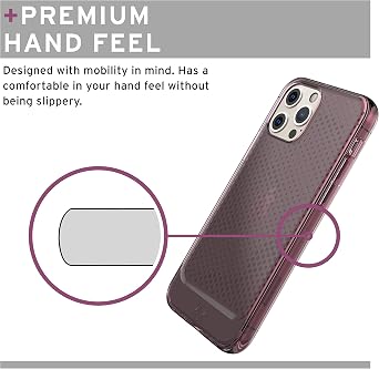 URBAN ARMOR GEAR [U] by UAG Designed for iPhone 12 Case/iPhone 12 Pro Case [6.1-inch Screen] Lucent Slim Fit Lightweight Stylish Transparent Impact Resistant Protective Phone Cover, Dusty Rose