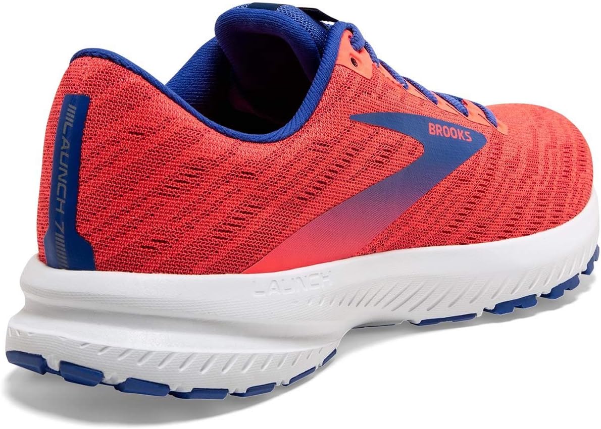 Brooks Womens Launch 7 Running Shoe 6.5 Coral/Claret/Blue