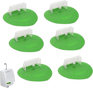 Urinal Sieb, 6 Stück Urinalsieb mit Duft, Urinalsiebe für Männer Badezimmer, Pissoir Einsatz, Pissoirsieb für Toilette, Fußball Design, für Öffentliche Toiletten, Hotels, Wohnungen