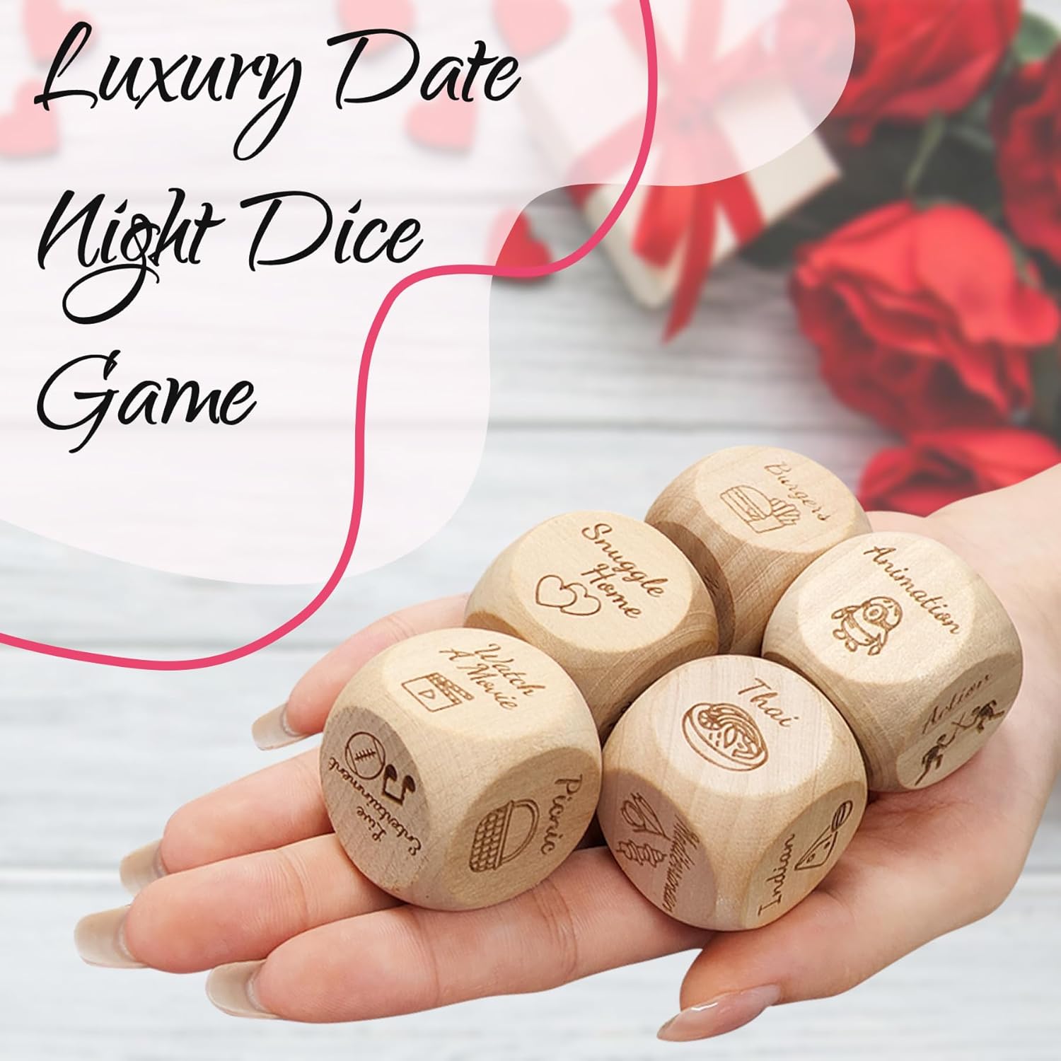 Valentines Day Gifts for Him Her Men Women Husband Wifes,Food Dice,Wedding for Men Women Him Her, Gag Gifts Funny Gifts Date Night Dice,Couples Gifts,Dinner Dice Couples Games
