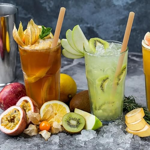 Miniatura 6 de Pajitas biodegradables de caña de azúcar de 0.47 pulgadas de ancho, 100 pajitas para batidos, desechables, compostables, ecológicas, para té de