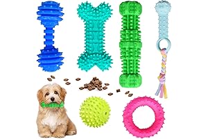 Puppy Chew Toys for Small Dogs 6 Pack - Squeaky Dog Chew Toys
