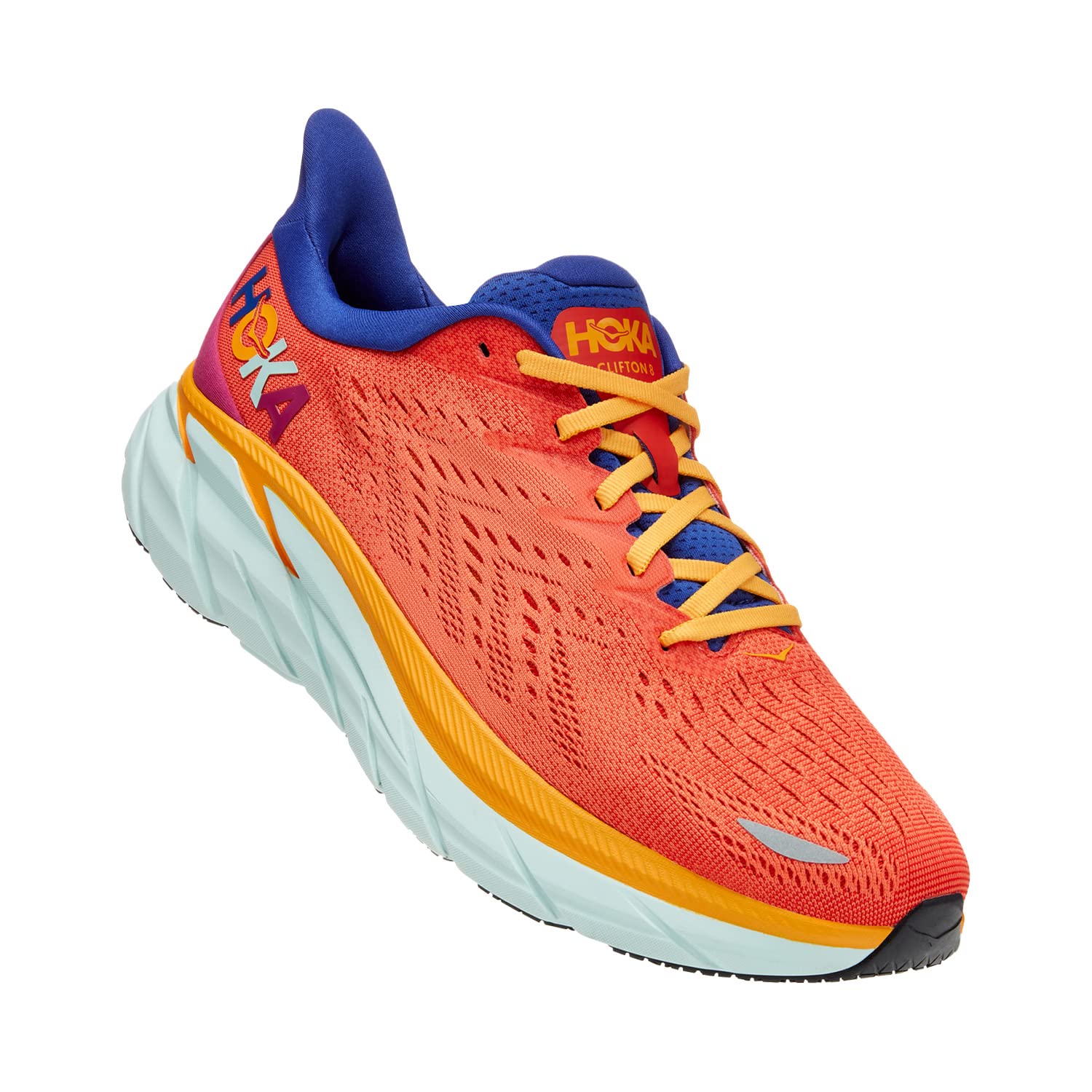 【極美品】ホカオネオネ クリフトン8 オレンジ イエロー ボリュームソール 厚底 Amazon.co.jp: ホカ（HOKA） ランニングシューズ クリフトン8 オレンジ