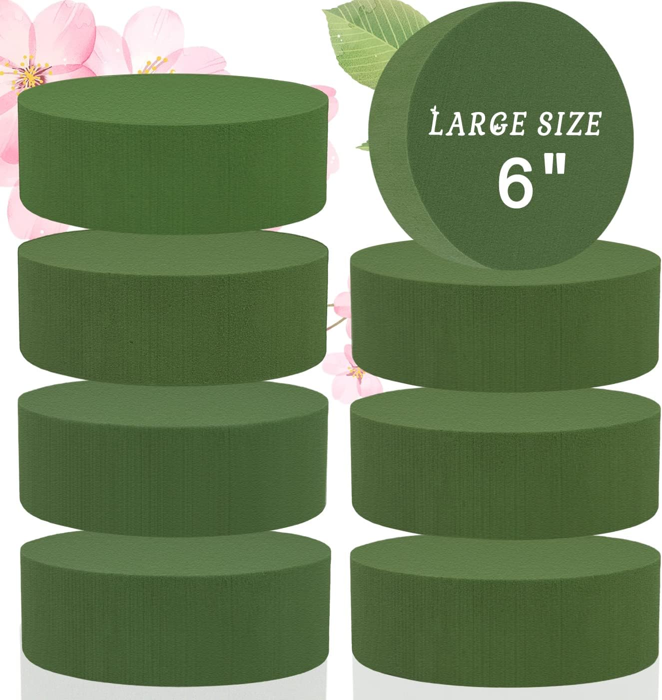 SupKing Floral Foam 8 Pcs 6” Artificial Flower Foam Round