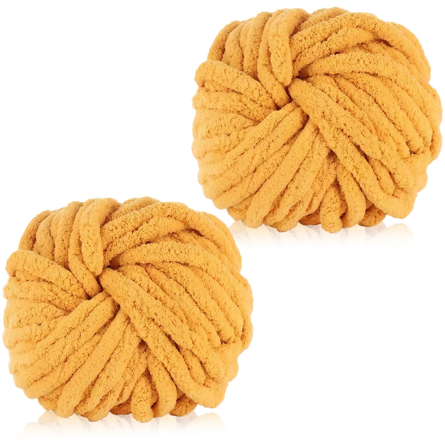 Chunky Knitting Wool 250g×2,Chenille Yarn for Crocheting&Knitting,Chunky Yarn for Crochet,Thick Wool for Blanket,Cushion,Pet Beds,Bags,Hats,Scarves