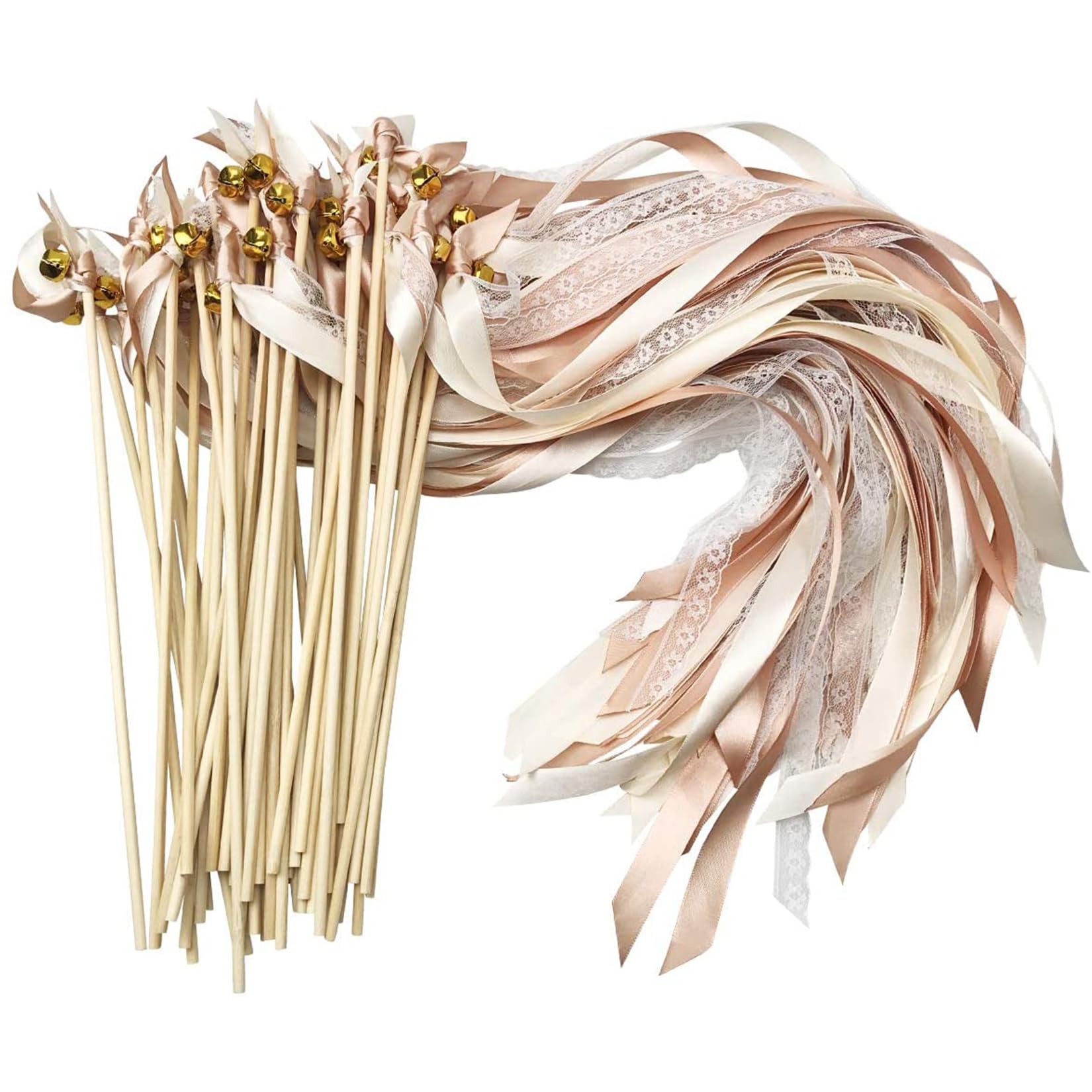 JurciCat varitas de boda 30 piezas Champán espaldera de boda serpentinas para bodasBoda Twirling serpentinas Se utiliza para la boda Fiesta Otras fiestas
