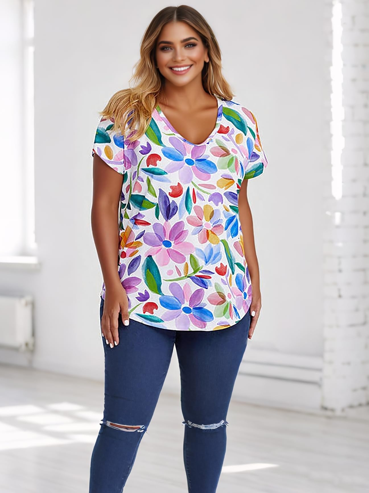 Nihsatin Women's Plus Size Lace up Ribbed Tops Casual T-Shirts Gothic Corset Top