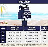 Vista 6 de Boglia Chalecos de natación para niños de 20-30/30-50/50-90 libras, 2, 3, 4, 5, 6, 7, 8 y 9 años, chaleco de neopreno para piscina para niños