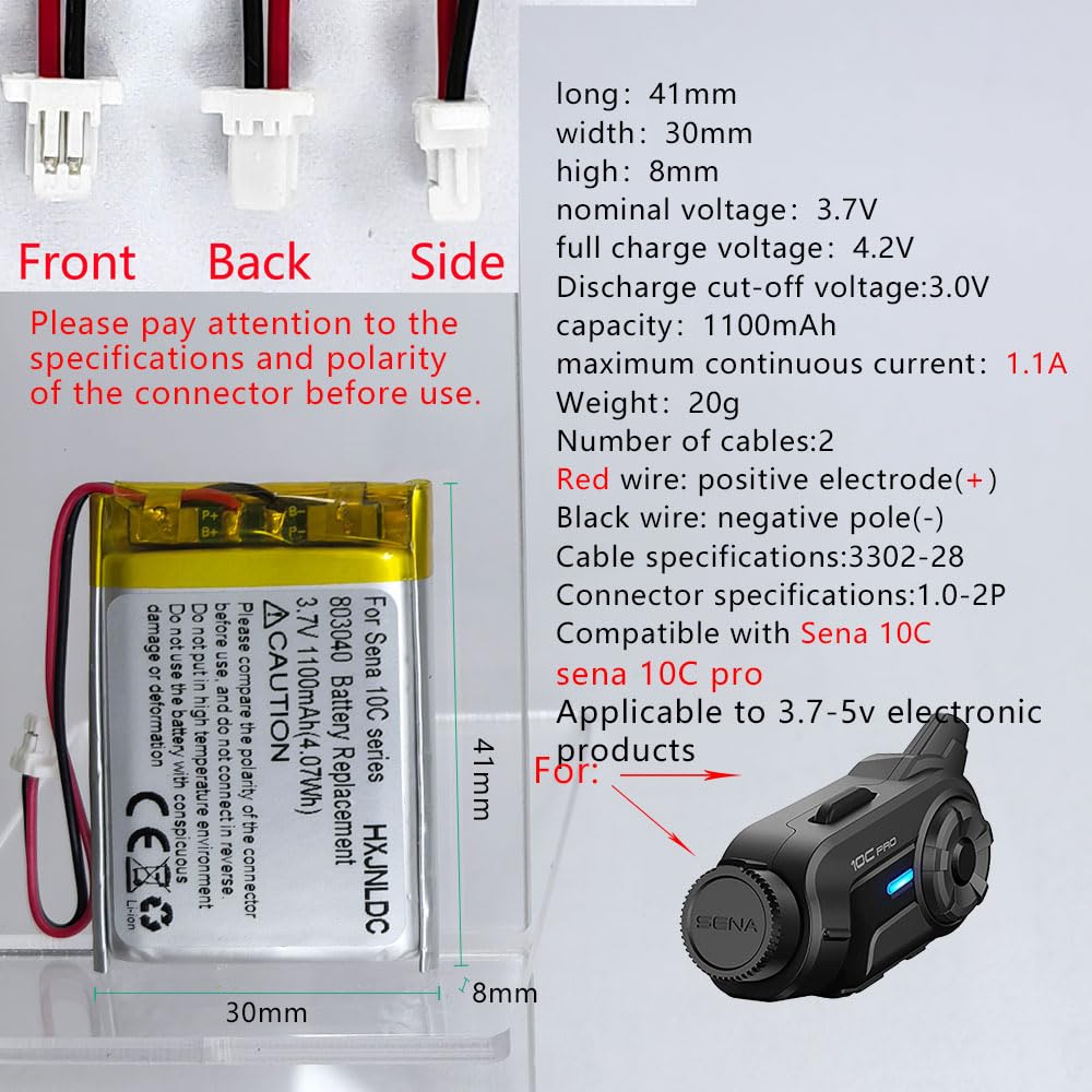 Amazon.com: HXJNLDC 803040 3.7v 1100mAh Lithium ion Battery