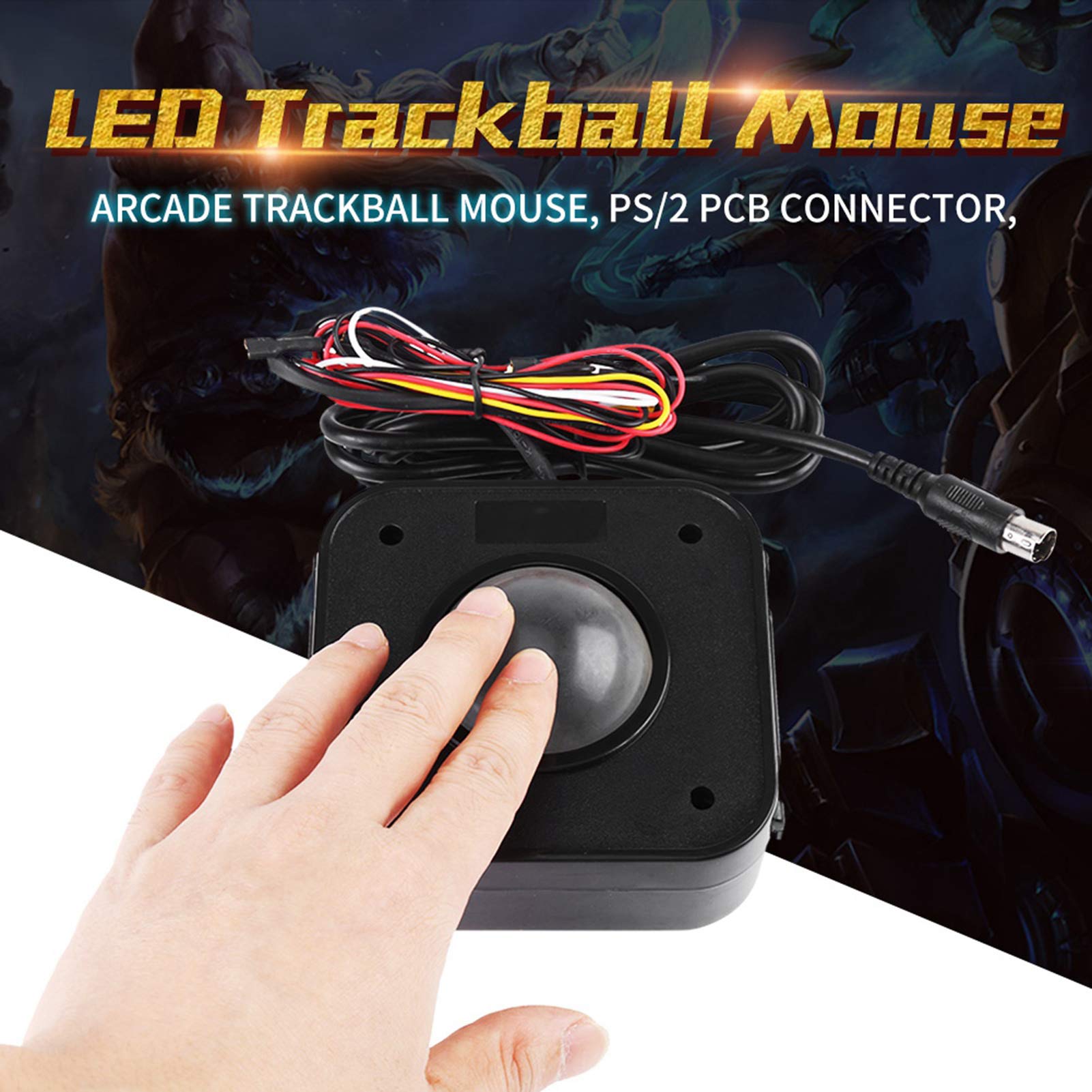Trackball Filaire Souris à Boule de Commande Accessoires Jeu Vidéo 4.5cm