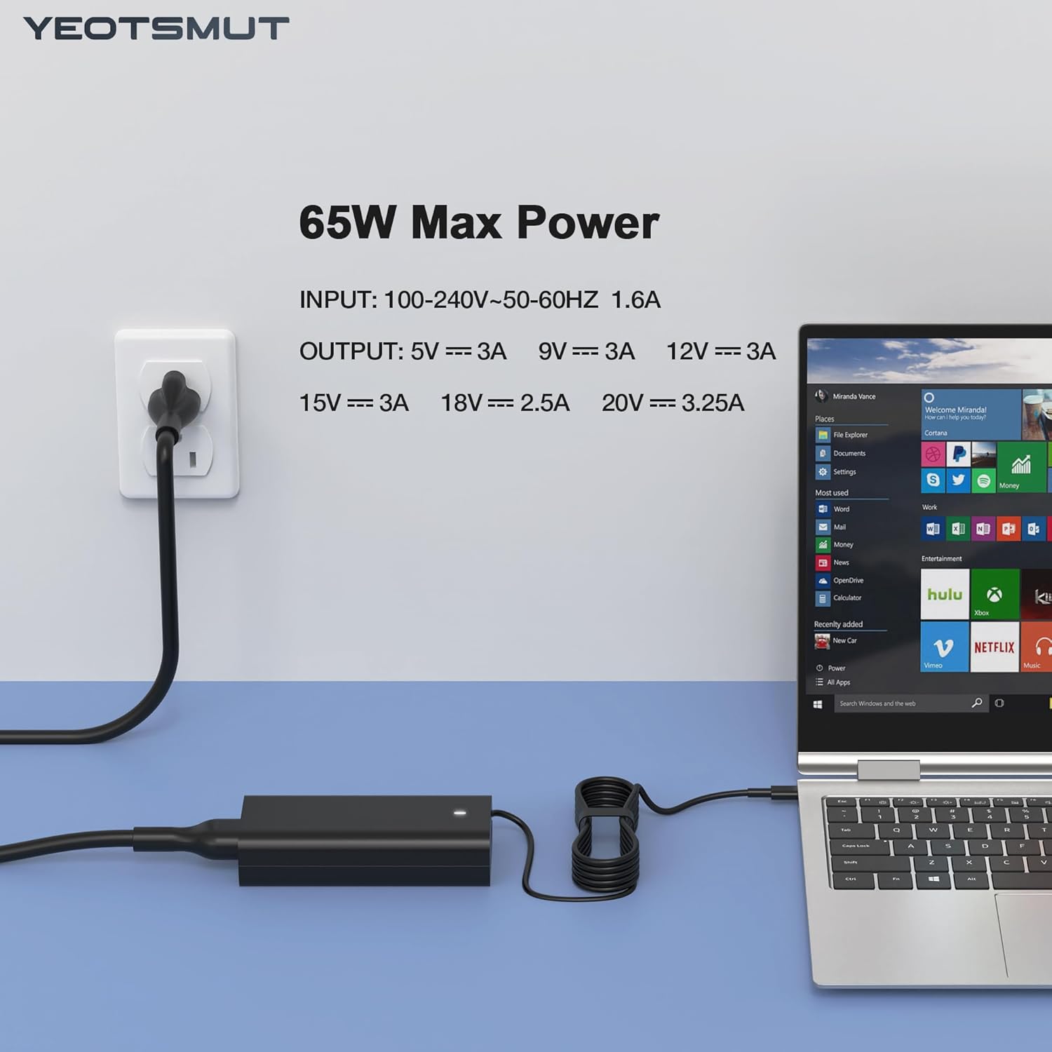 New 65W 60W USB C Laptop Charger Replacement for Dell Laptop Charger USB C Latitude 5000 5420 5520 5320 Chromebook 3100 3300 3380 3400 3500 XPS 13 9250 9360 9365 Type C Laptop Power Adapter