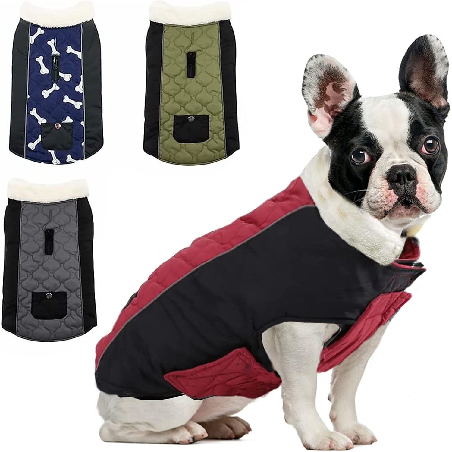 Dog Coat Waterproof Jackets, Etechydra Reversible Adjustable Reflective