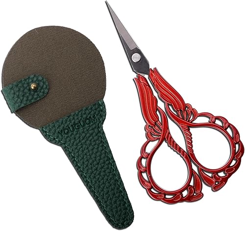 YOUGUOM Tijeras pequeñas para bordar, tijeras de costura para manualidades, tijeras de punta afilada para costura, roscado, manualidades,