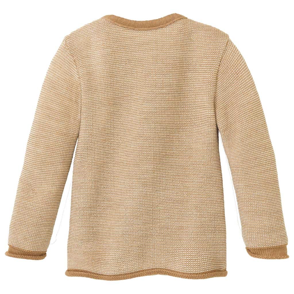 Disana Melange-Jacke Baby & Kleinkind - 100% Bio-Merino – atmungsaktiv, warm & weich, Unisex Gr. 50-104 - nachhaltig & fair – mit Wickelverschluss - Made in Germany | Natur Gr. 98-104