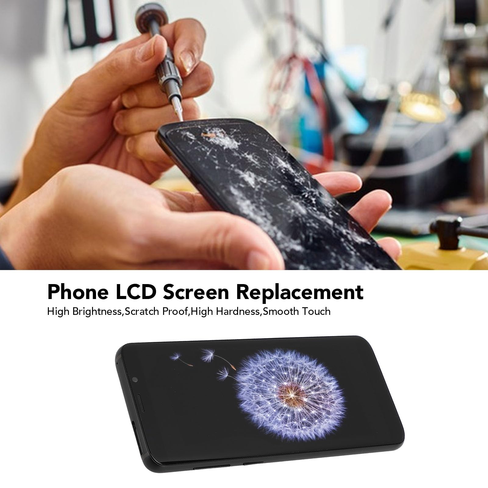 Schermo LCD Sostitutivo per S9 Plus 6,2 Pollici (BLACK) | Kit di riparazione, risoluzione 1440 x 2960, alta densità di