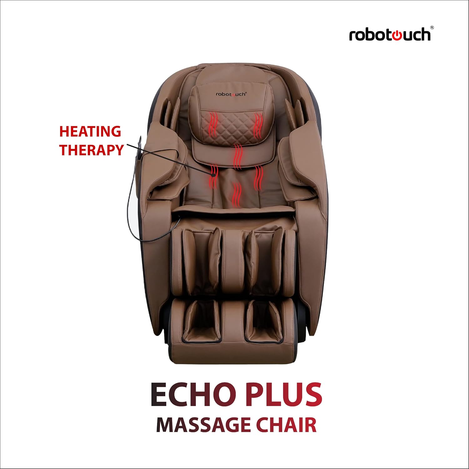 RoboTouch Echo Plus Zero Gravity Full Body Massage Chair for Home use. Neck, Shoulder, Back Pain Relief| Body Stretch, Rollers, Heating, kneading, Back Rest (Brown) RoboTouch Echo Plus Zero Gravity Full Body Massage Chair for Home use. Neck, Shoulder, Back Pain Relief| Body Stretch, Rollers, Heating, kneading, Back Rest (Brown)