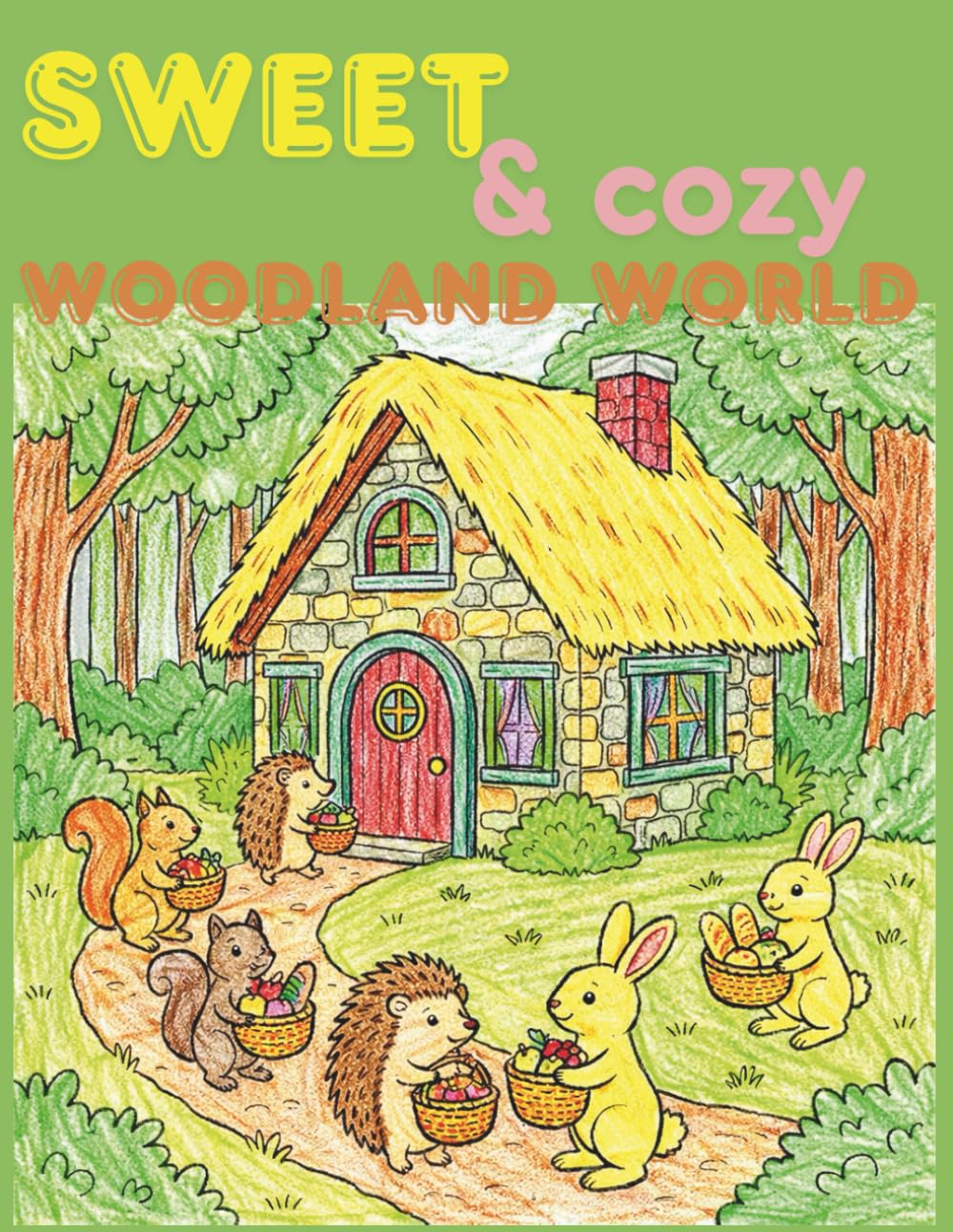 Cozy Cottage Woodland Friends Coloring Book for Kids: Cute Woodland Animals, Adorable Forest Scenes, and Relaxing Fun for Preschool and Toddlers