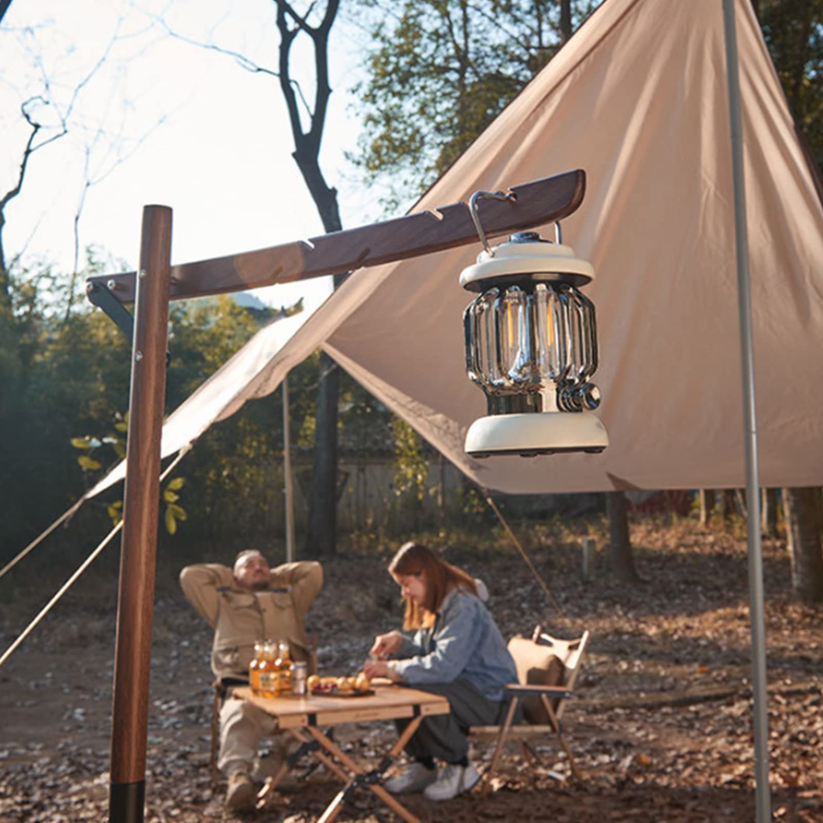 Lampa kempingowa w stylu retro, lampa do namiotu na zewnątrz w stylu retro, latarnia kempingowa z możliwością ładowania, wisząca lampa kempingowa w stylu retro, wodoodporna lampa zewnętrzna do namiotu