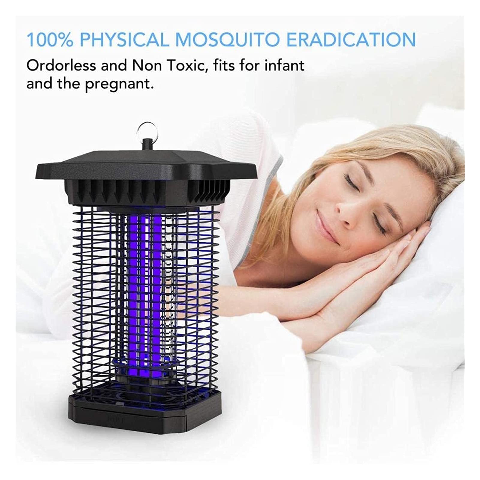 Lampada portatile appendibile per uccidere la zanzara Lampada elettrica per zanzare Zapper Lampada trappola per luce UV per la casa Camera da letto Cortile Tenda da campeggio Repellente per insetti