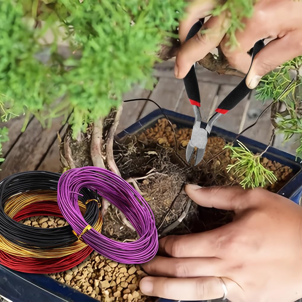 Bonsai Wire Set - 4 Rolls with Wire Cutter -6