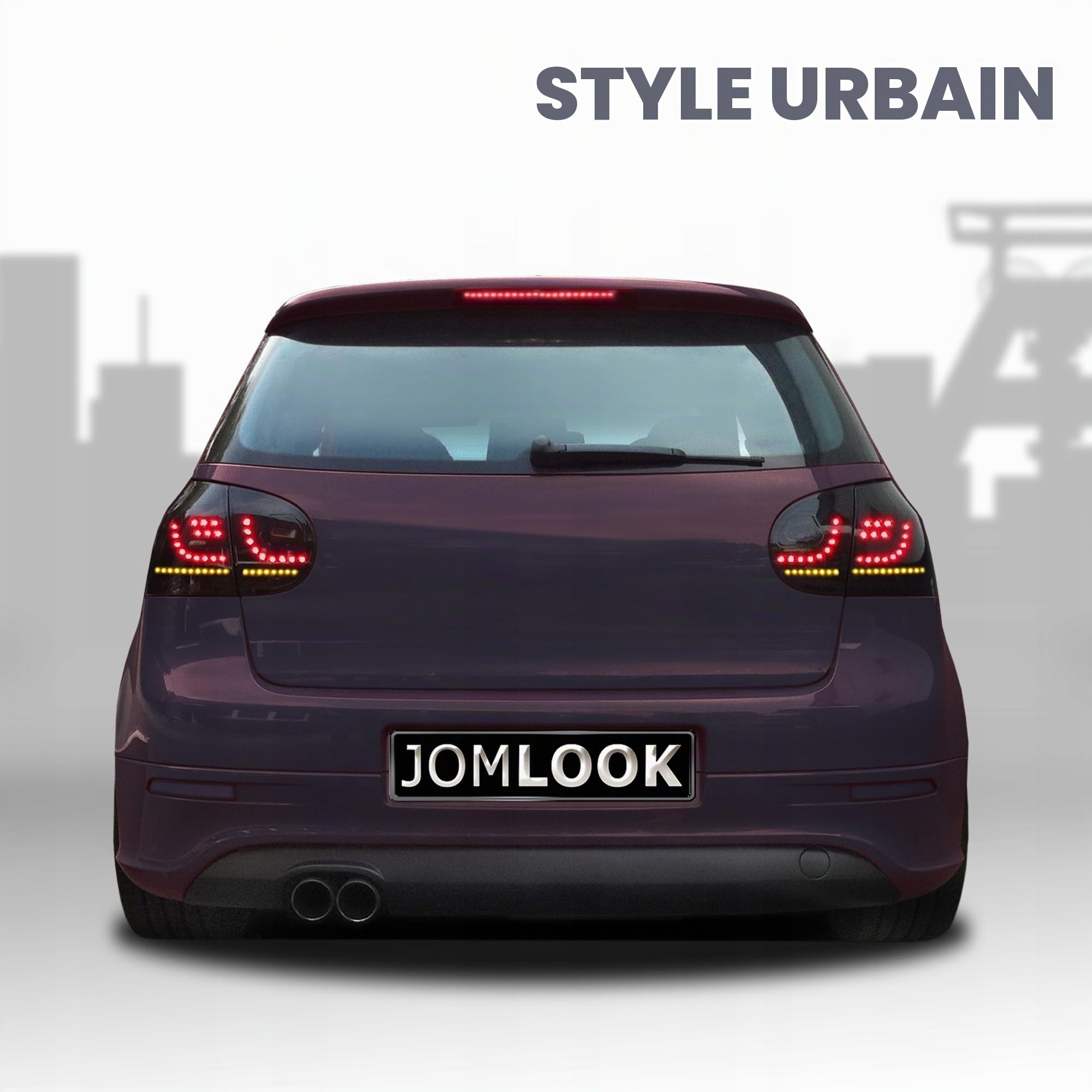 JOM 82871-2 Feux Arrière - Nouveau Design, LED Noir, Urban style
