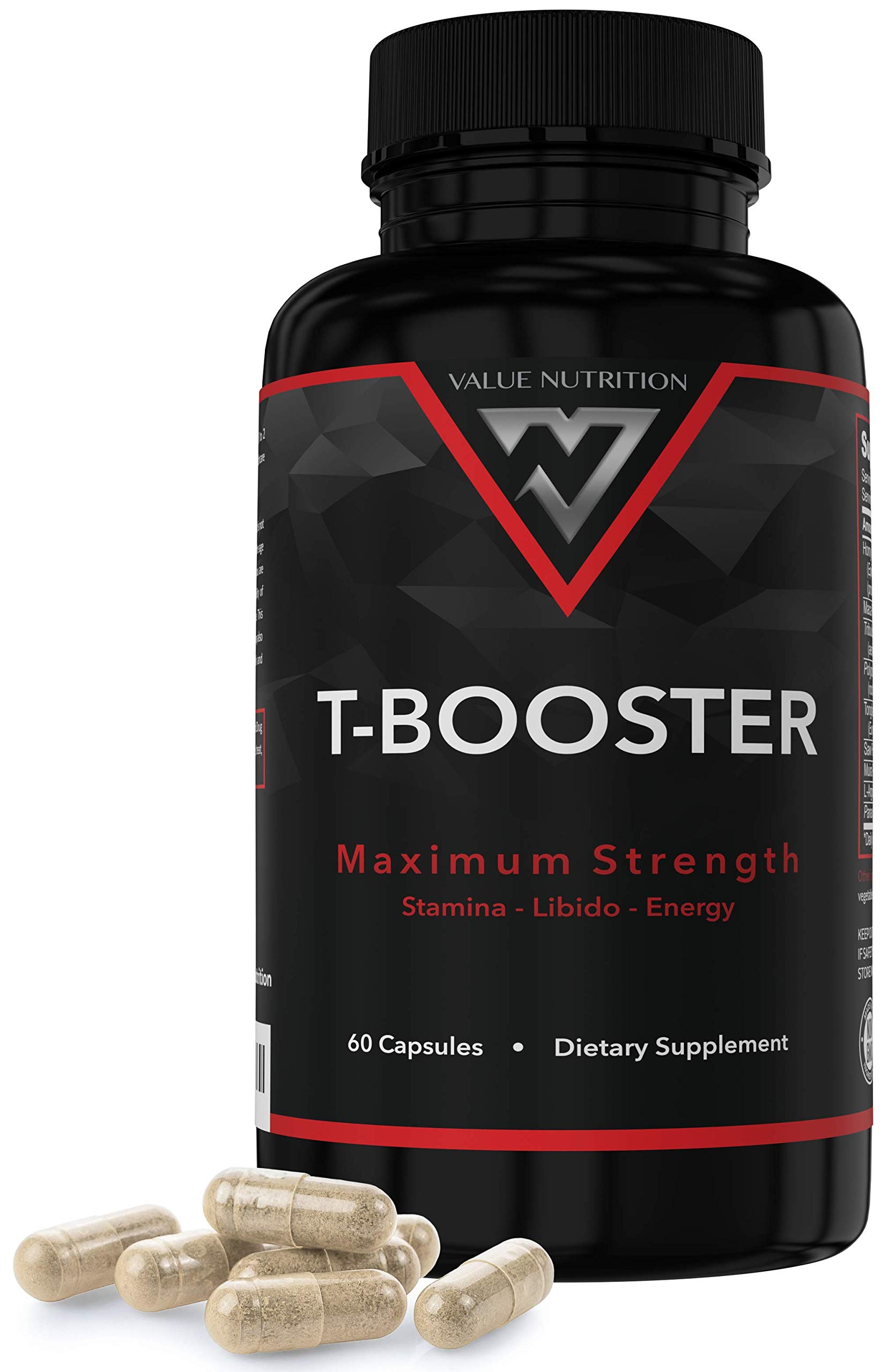 T Booster for Men - All Natural Male Supplement for Maximum Strength, Stamina, and Energy. Increase Size and Endurance. by Value Nutrition