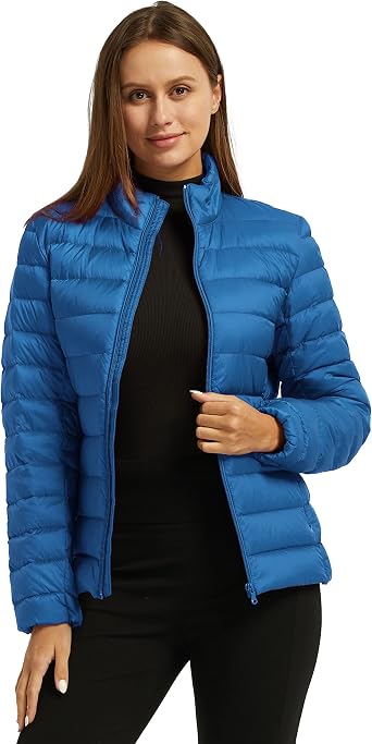 wantdo Women's Packable Puffer Jacket Ultra-Light Short Down Jacket