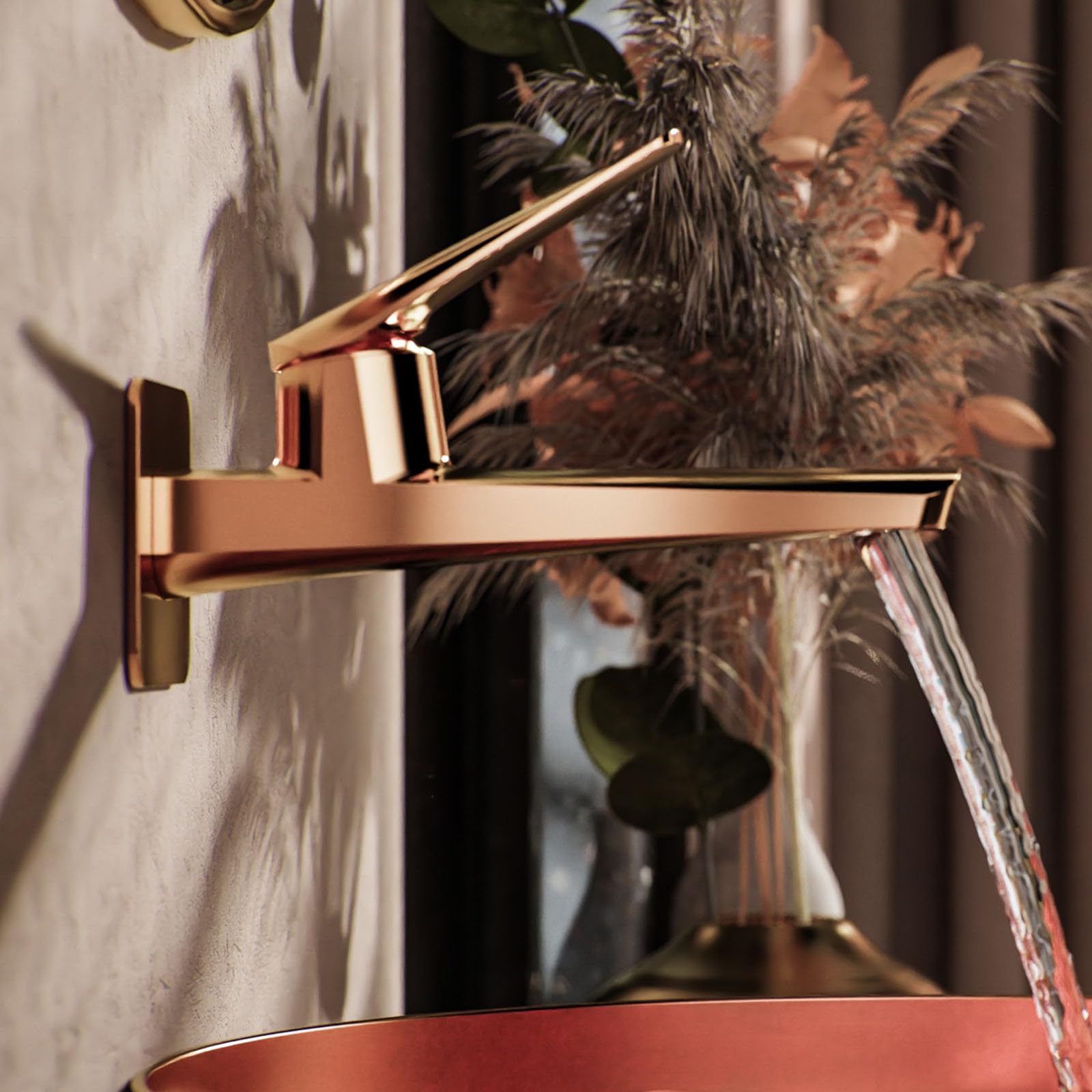 Grifo de Baño Empotrado de Un Agujero Grifo Monomando Lavabo agua Caliente y Fria Gris Pistola
