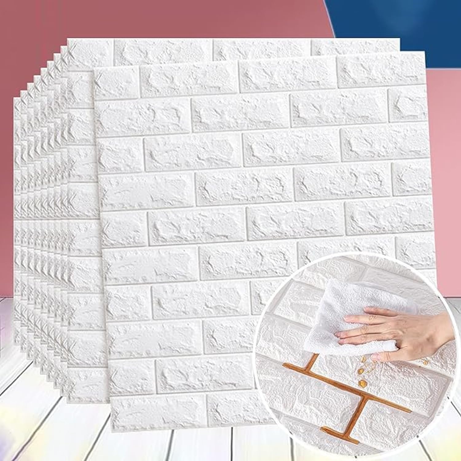 VRLSE 3D White Brick Foam Sheet || 70 X 77 CM || PE Foam Wall Stickers Self Adhesive DIY Foam Wallpaper for Home - Bedroom - Living Room Walls - Kitchen - Hall - Office Walls (B0CP68Y4K7) Amazon Price History, Amazon Price Tracker