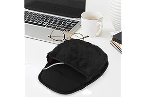 USB Heated Mouse Pad, Mouse Hand Warmer with Wristguard, Winter Warm Cushion