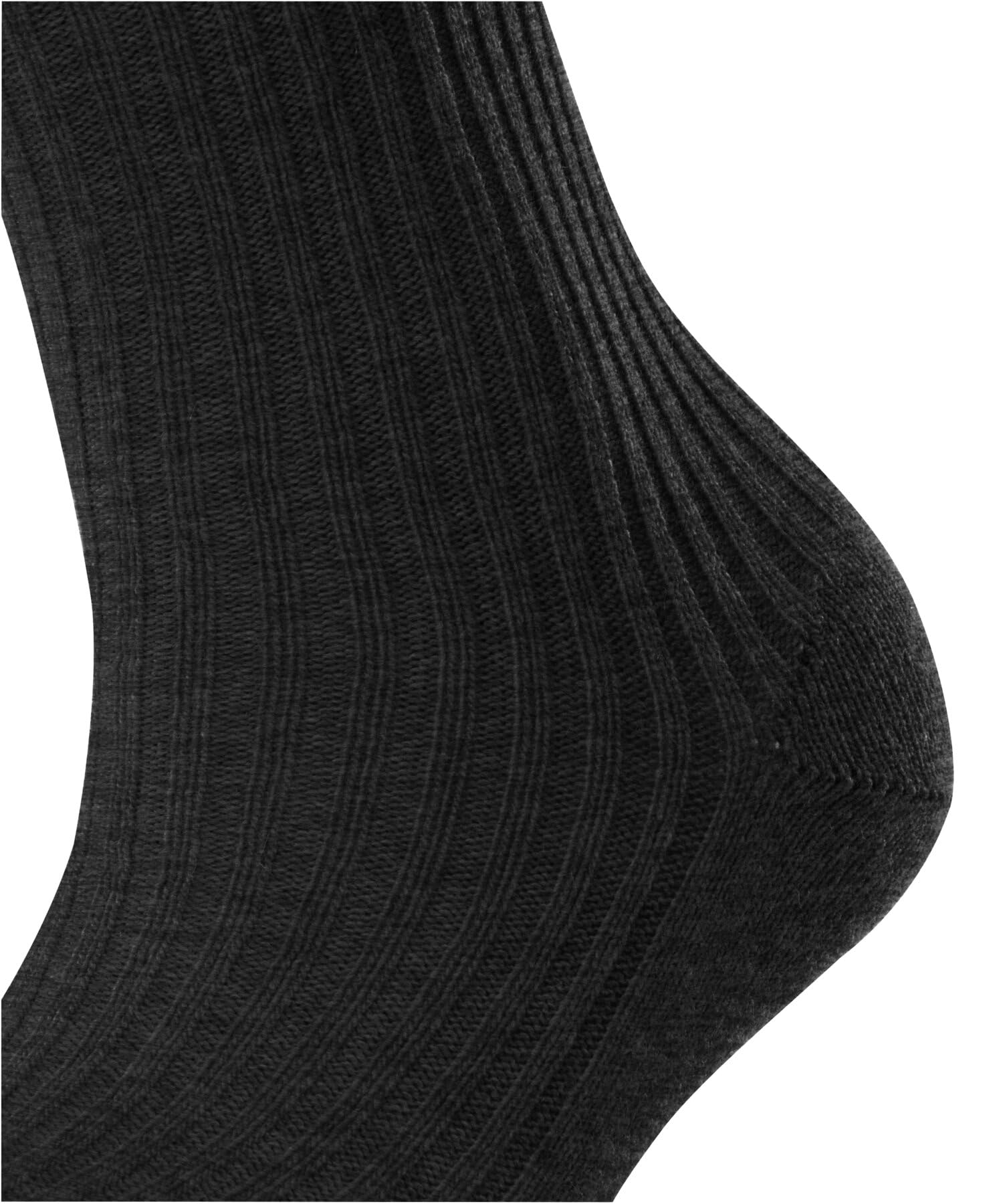 FALKE Kobiety Skarpety Cosy Wool Boot W So wełna kaszmir jednokolorowe 1 Para, Szary Anthracite Melange 3080, 35-38