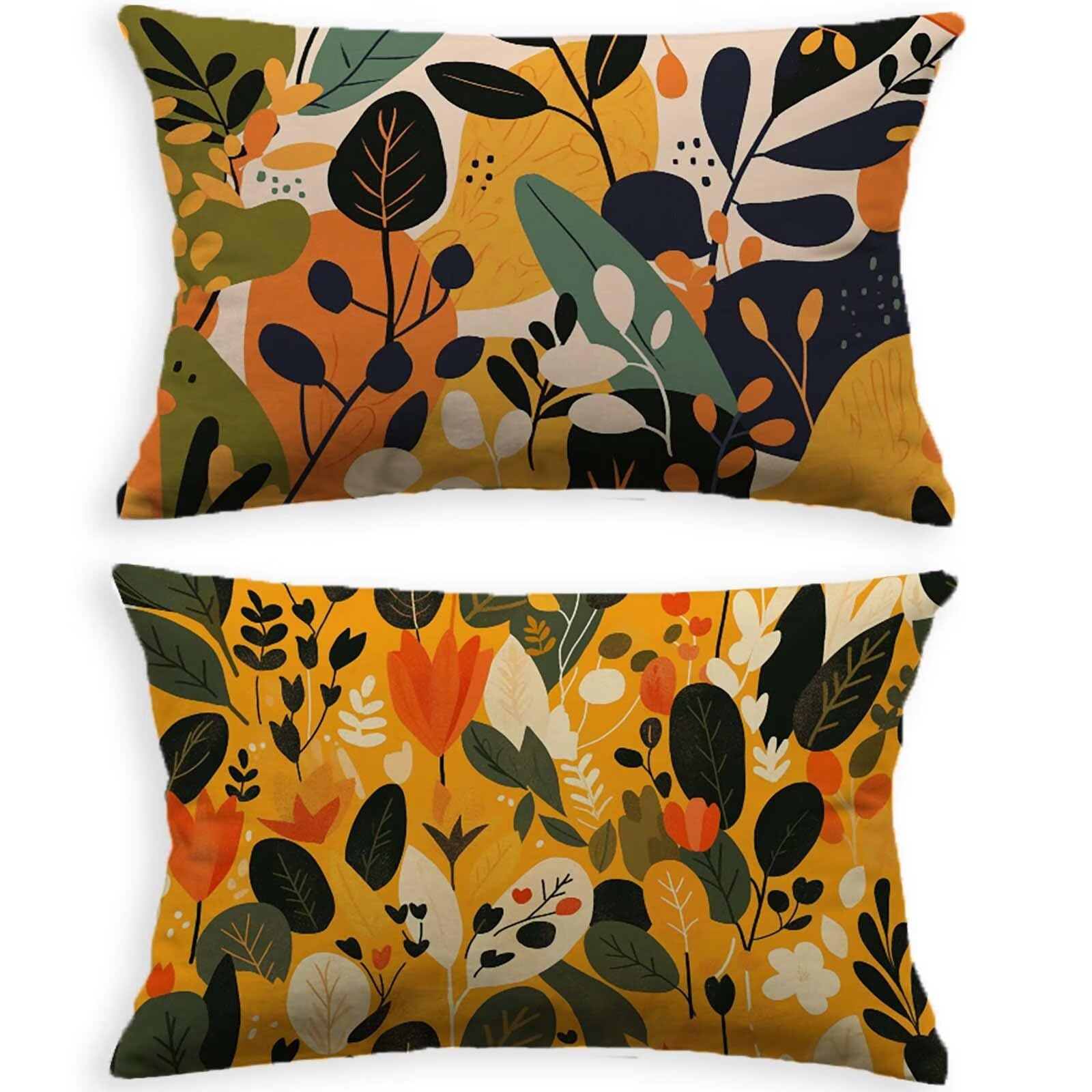 Housse de coussin 50x70 orange en velours pour canapé et chambre cocooning
